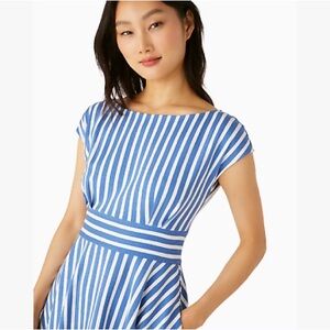 Kate Spade NY - Basket Stripe Ponte Fiorella Mini Dress